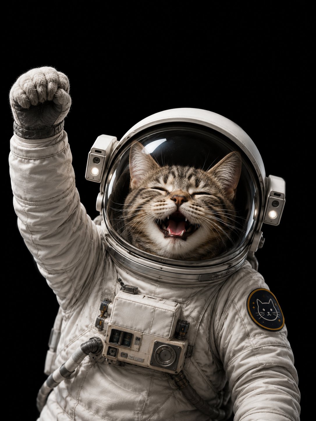 Celebrating astronaut cat